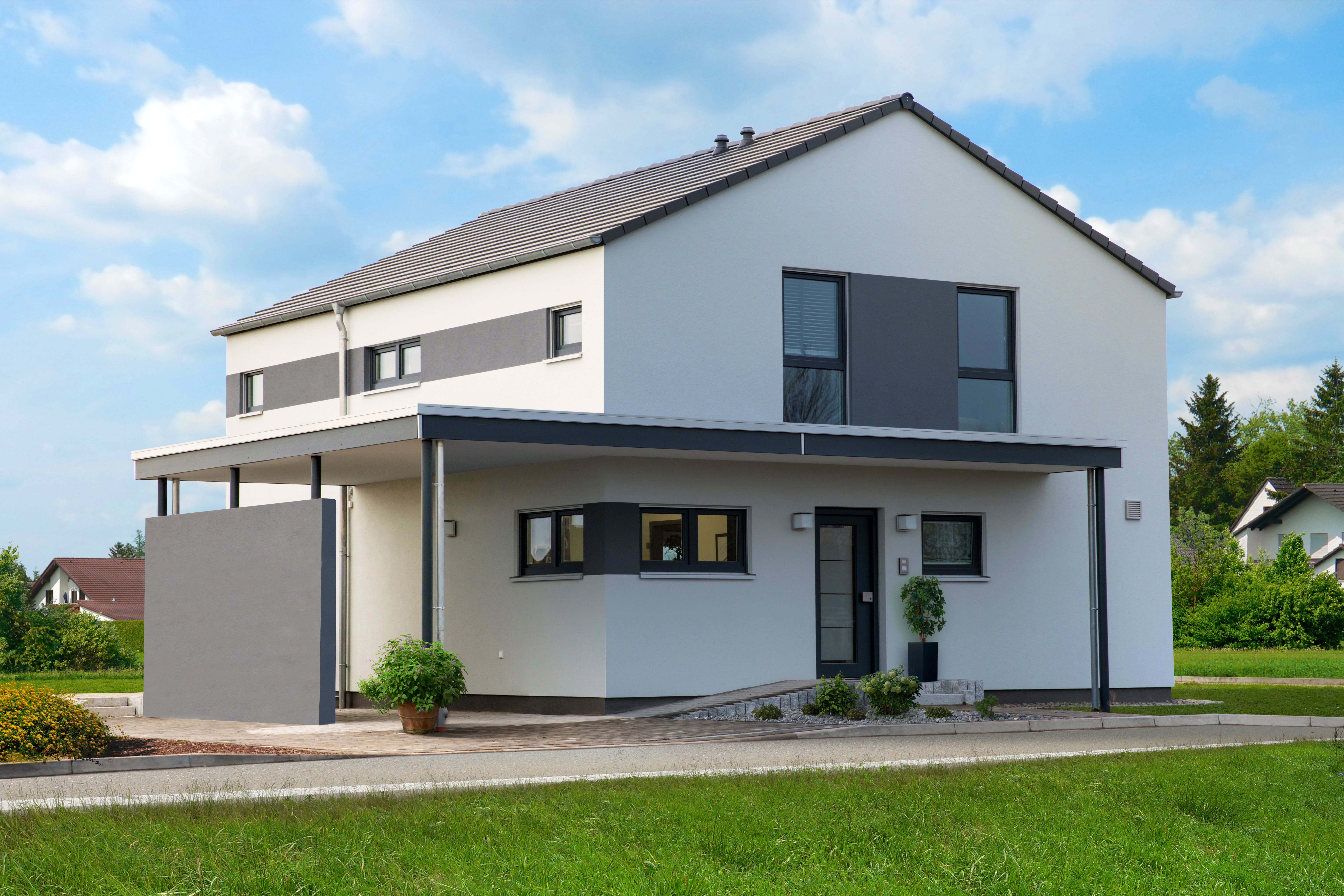 Fertighaus MH Berlin-Werder - MEDLEY 3.0 von FingerHaus Schlüsselfertig ab 394328€, Stadtvilla Außenansicht 1