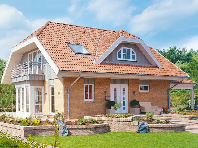Fertighaus Meierwik von Danhaus Deutschland Schlüsselfertig ab 412305€, Satteldach-Klassiker Außenansicht 1