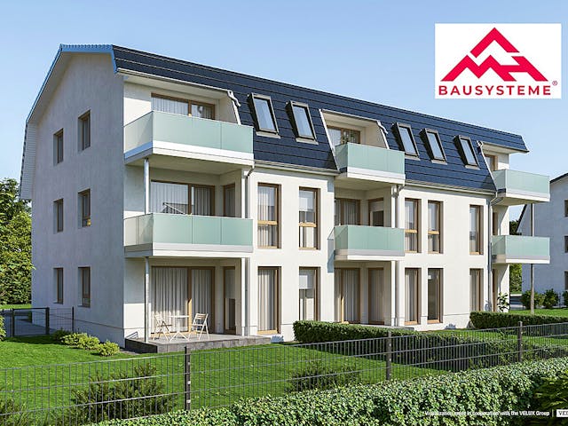 Massivhaus Mehrfamilienhaus mit 9 Wohneinheiten von Mein Haus Bausysteme, Stadtvilla Außenansicht 1