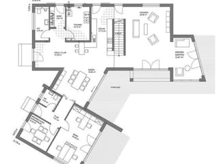 Fertighaus MH Georgensgmünd von LUXHAUS, Pultdachhaus Grundriss 2