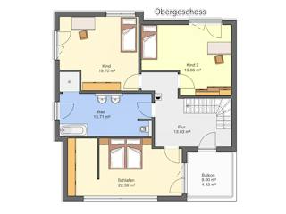 Massivhaus Elegantes Flachdachhaus am Hang von Massivhaus Rhein Lahn, Cubushaus Grundriss 2