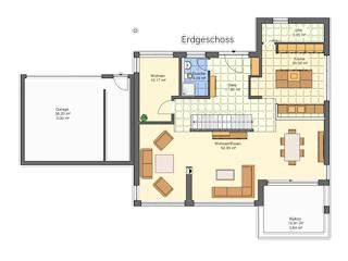 Massivhaus Ultramodern mit Panoramablick von Massivhaus Rhein Lahn, Cubushaus Grundriss 1