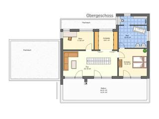 Massivhaus Ultramodern mit Panoramablick von Massivhaus Rhein Lahn, Cubushaus Grundriss 2