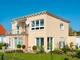 Massivhaus Großzügiges Pultdachhaus von RheinMassiv Massivhäuser, Pultdachhaus Außenansicht 1