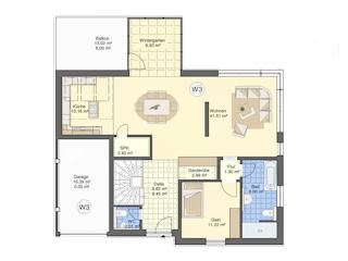 Massivhaus Mehrfamilientraum am Hang von RheinMassiv Massivhäuser, Satteldach-Klassiker Grundriss 3