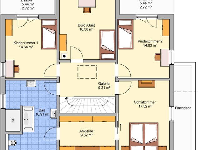 Fertighaus Stuttgart von Fingerhut Haus Schlüsselfertig ab 634703€, Satteldach-Klassiker Grundriss 2