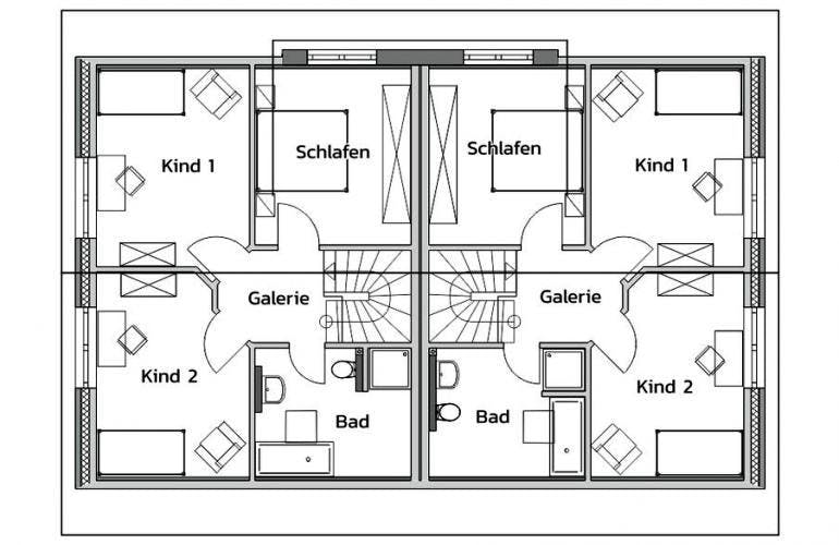 Massivhaus 4TWO von Kagebau,  Grundriss 1