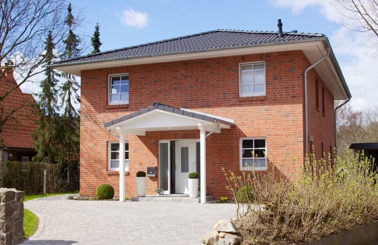 Massivhaus Adam Olearius 145 von Stoll Haus Schlüsselfertig ab 217600€, Stadtvilla Außenansicht 1