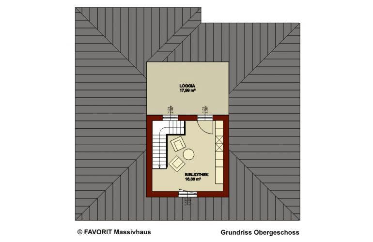 Massivhaus Ambiente 158 von FAVORIT Massivhaus (alt) Schlüsselfertig ab 434070€, Bungalow Grundriss 1