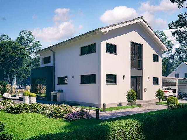 Massivhaus ARCHITEKTENHAUS ALLEA von Kern-Haus Chemnitz Schlüsselfertig ab 409900€,  Außenansicht 3