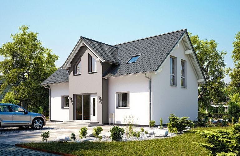Massivhaus ARCHITEKTENHAUS AURA von Kern-Haus Chemnitz Schlüsselfertig ab 429900€,  Außenansicht 2