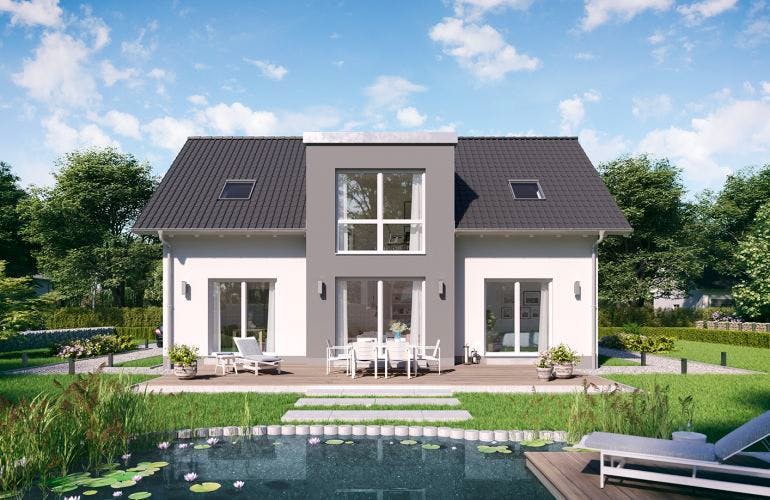 Massivhaus ARCHITEKTENHAUS AURO von Kern-Haus Chemnitz Schlüsselfertig ab 439900€,  Außenansicht 2