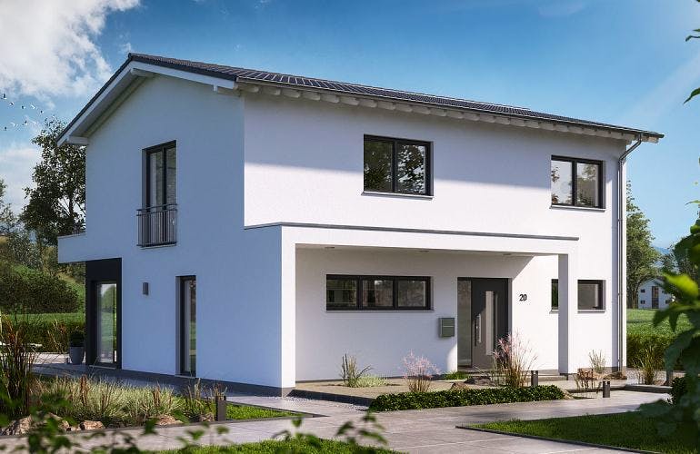Massivhaus ARCHITEKTENHAUS ELEA von Kern-Haus Chemnitz Schlüsselfertig ab 518900€, Satteldach-Klassiker Außenansicht 2
