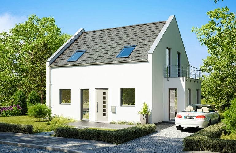 Massivhaus ARCHITEKTENHAUS ESPRIT TRENDLINE von Kern-Haus Chemnitz Schlüsselfertig ab 389900€,  Außenansicht 1