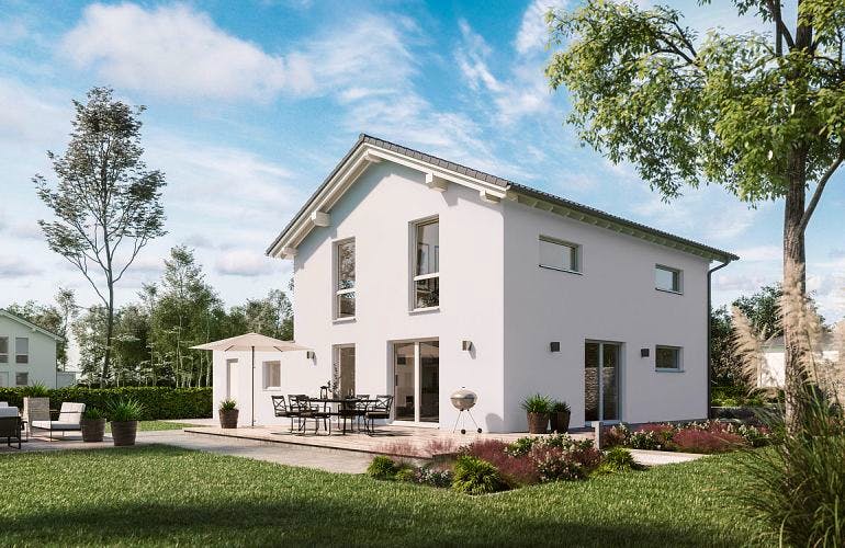 Massivhaus ARCHITEKTENHAUS JARA von Kern-Haus Chemnitz Schlüsselfertig ab 369900€,  Außenansicht 1