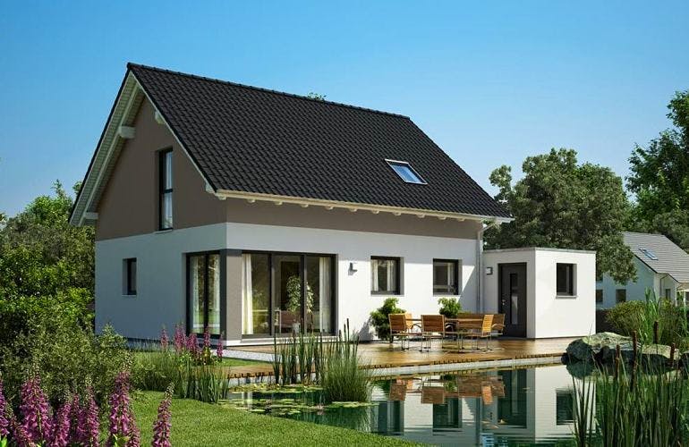 Massivhaus ARCHITEKTENHAUS LOOP CLASSIC von Kern-Haus Chemnitz Schlüsselfertig ab 329900€,  Außenansicht 1