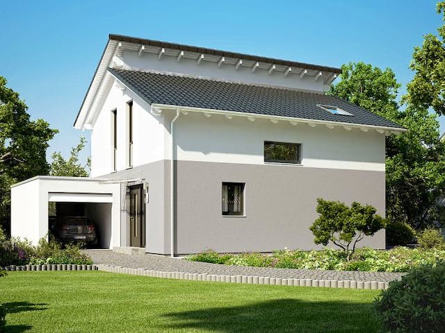 Massivhaus ARCHITEKTENHAUS LOOP PULT von Kern-Haus Chemnitz Schlüsselfertig ab 339900€,  Außenansicht 1