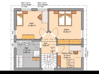 Massivhaus ARCHITEKTENHAUS LOOP PULT von Kern-Haus Chemnitz Schlüsselfertig ab 297900€, Pultdachhaus Grundriss 1