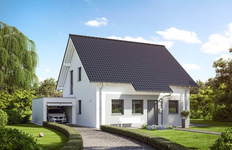 Massivhaus ARCHITEKTENHAUS LUNA von Kern-Haus Chemnitz Schlüsselfertig ab 354900€,  Außenansicht 2