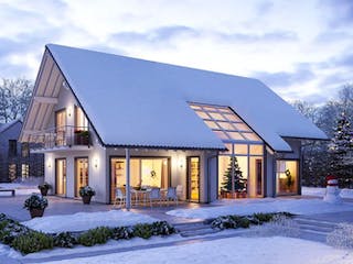 Massivhaus ARCHITEKTENHAUS MAXIME von Kern-Haus Chemnitz Schlüsselfertig ab 617900€, Satteldach-Klassiker Außenansicht 2