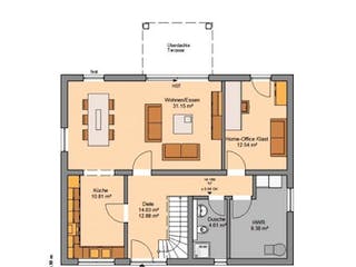 Massivhaus ARCHITEKTENHAUS SIGNUM PLUS von Kern-Haus Chemnitz Schlüsselfertig ab 404900€,  Grundriss 2