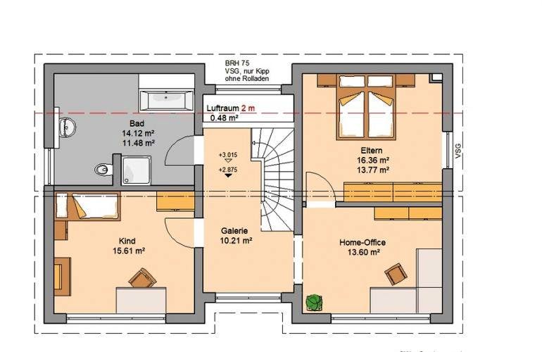 Massivhaus ARCHITEKTENHAUS VIO PLUS von Kern-Haus Chemnitz Schlüsselfertig ab 396900€,  Grundriss 1