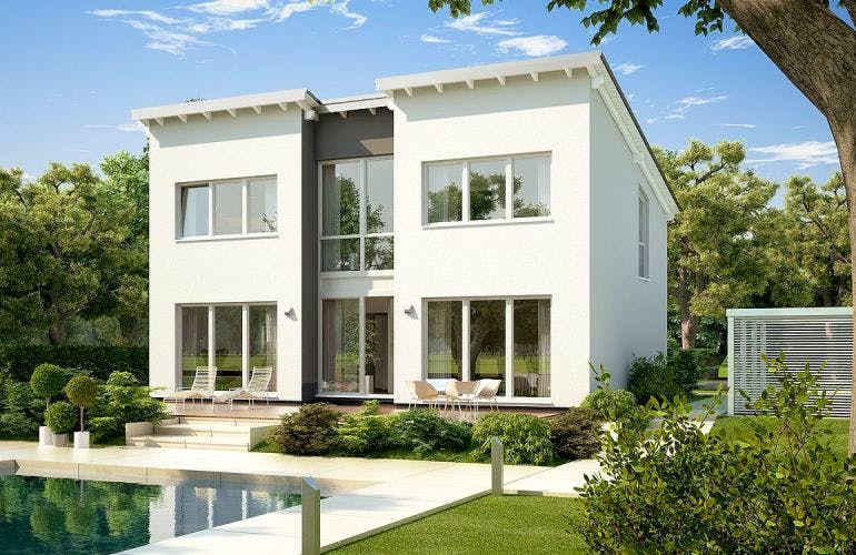 Massivhaus ARCHITEKTENHAUS VIO von Kern-Haus Chemnitz Schlüsselfertig ab 384900€,  Außenansicht 1