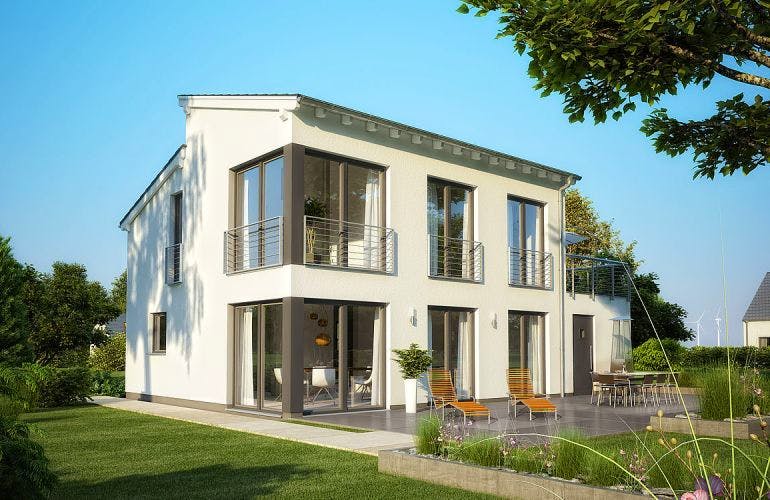 Massivhaus ARCHITEKTENHAUS VISION PLUS von Kern-Haus Chemnitz Schlüsselfertig ab 367900€, Stadtvilla Außenansicht 2