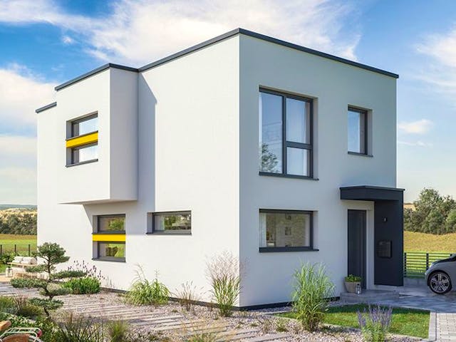 Fertighaus BALANCE 120 V3 von Bien-Zenker Schlüsselfertig ab 348305€, Cubushaus Außenansicht 1