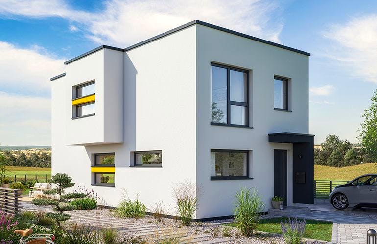 Fertighaus BALANCE 120 V3 von Bien-Zenker Schlüsselfertig ab 376831€, Cubushaus Außenansicht 1