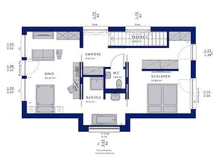 Fertighaus BALANCE 120 V3 von Bien-Zenker Schlüsselfertig ab 376831€, Cubushaus Grundriss 2