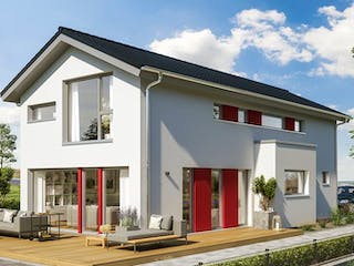 Fertighaus BALANCE 145 V2 von Bien-Zenker Schlüsselfertig ab 408302€, Satteldach-Klassiker Außenansicht 1