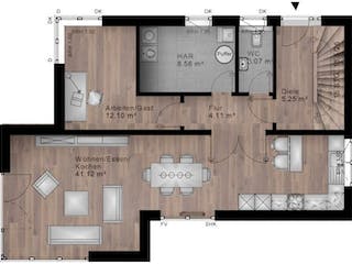 Massivhaus Bauhaus Heuzert 10-014 von Econ Das Haus, Cubushaus Grundriss 2