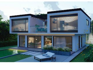 Massivhaus Bauhaus Puderbach 10-083 von Econ Das Haus, Außenansicht 1