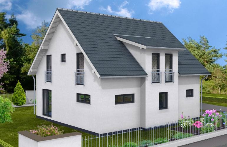 Massivhaus Bingen 151 von PRO-IM Neo,  Außenansicht 1