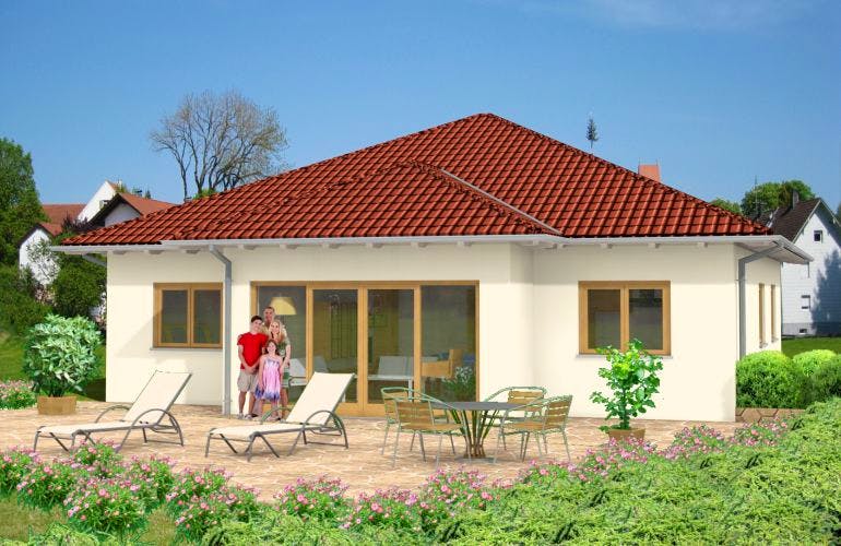 Massivhaus Bungalow Arzbach 20-009 von Econ Das Haus, Bungalow Außenansicht 1