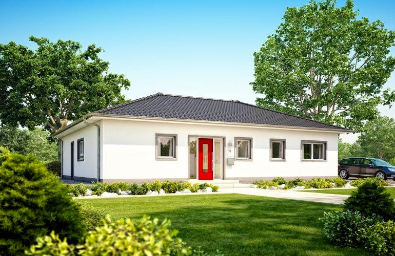 Massivhaus BUNGALOW BALANCE von Kern-Haus Chemnitz Schlüsselfertig ab 342900€, Bungalow Außenansicht 2