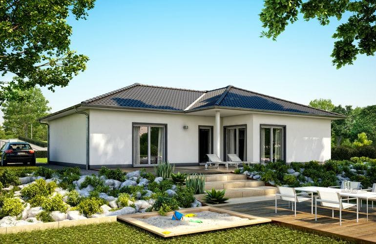 Massivhaus BUNGALOW BALANCE von Kern-Haus Chemnitz Schlüsselfertig ab 342900€, Bungalow Außenansicht 1