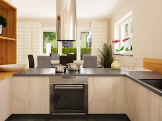 Massivhaus Bungalow BL 135 Variante M von Baudirekt, Bungalow Innenansicht 7