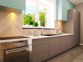 Massivhaus Bungalow BL 95 Variante K von Baudirekt, Bungalow Innenansicht 7