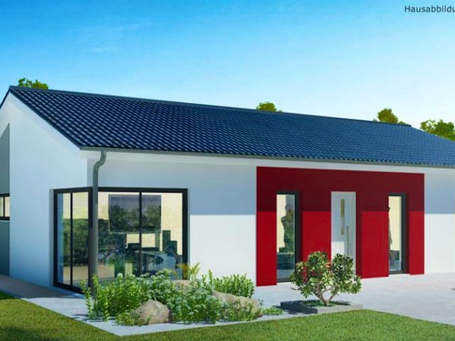 Massivhaus Bungalow BL 95 Variante M von Baudirekt, Bungalow Außenansicht 1