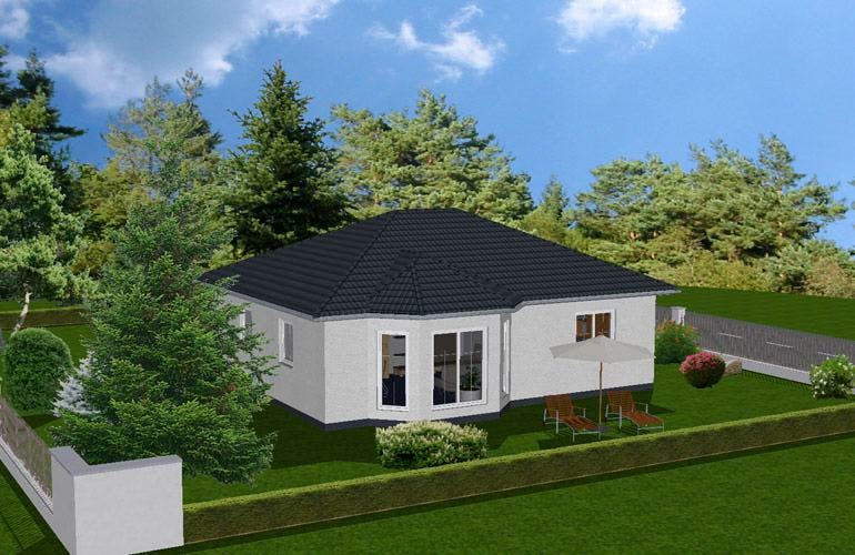Massivhaus Bungalow Fläming von Ambiente Massivhaus, Bungalow Außenansicht 1