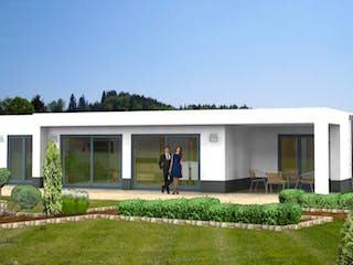 Massivhaus Bungalow Isenburg 20-017 von Econ Das Haus, Bungalow Außenansicht 1