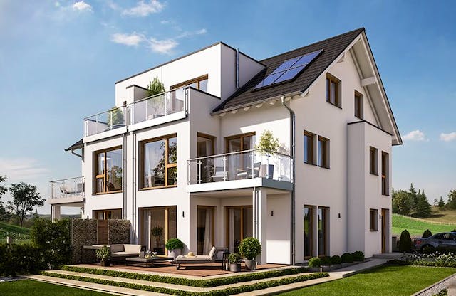 Doppelhaus mit Standerker CELEBRATION 122 V3 XL von Bien-Zenker