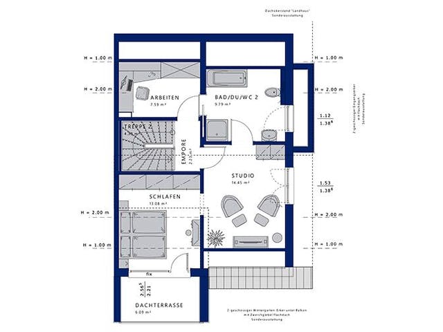 Fertighaus CELEBRATION 122 V3 XL von Bien-Zenker Schlüsselfertig ab 346967€, Satteldach-Klassiker Grundriss 3