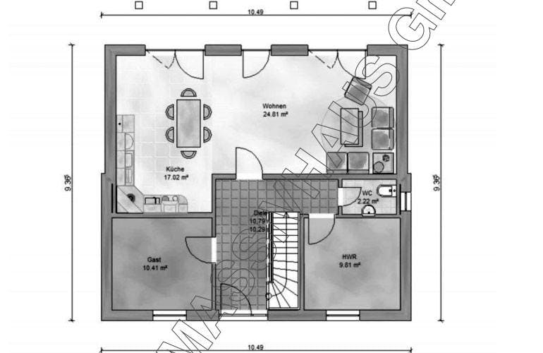 Massivhaus Chiemsee von Ambiente Massivhaus,  Grundriss 2