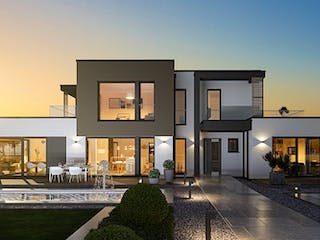 Fertighaus CONCEPT-M 168 Erlangen von Bien-Zenker Schlüsselfertig ab 666857€, Cubushaus Außenansicht 2