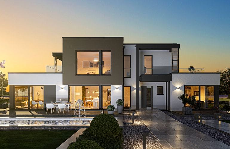 Fertighaus CONCEPT-M 168 Erlangen von Bien-Zenker Schlüsselfertig ab 666857€, Cubushaus Außenansicht 2