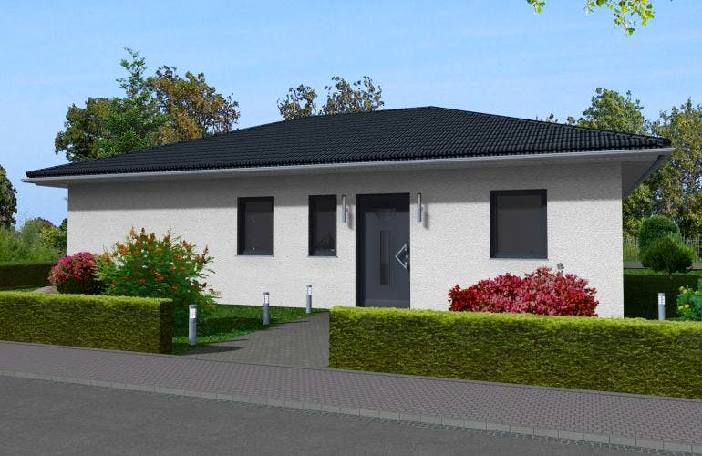 Massivhaus Cuxhaven 100 von PRO-IM Neo, Bungalow Außenansicht 2
