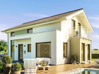 Fertighaus EDITION 123 V4 von Bien-Zenker Schlüsselfertig ab 328777€, Satteldach-Klassiker Außenansicht 1